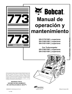 Manual Bobcat 773/773H: Operaci&oacute;n y Mantenimiento