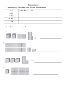 Gu&iacute;a de Valor Posicional: Descomposici&oacute;n, Representaci&oacute;n y Comparaci&oacute;n