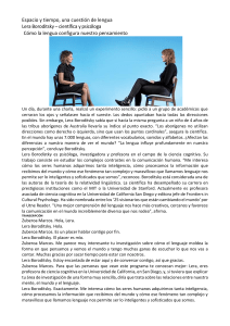 Lenguaje y pensamiento: Entrevista a Lera Boroditsky