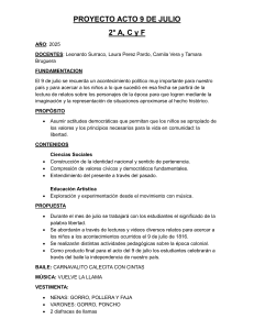 Proyecto Acto 9 de Julio: Independencia Argentina