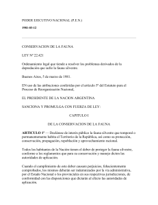 Ley Argentina de Conservación de la Fauna Silvestre Nº 22.421