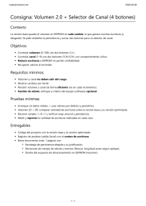 Consigna Proyecto: Volumen 2.0 y Selector de Canal con EEPROM