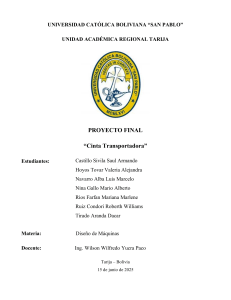 Dise&ntilde;o y Modelado de Cinta Transportadora Industrial - Proyecto Final UCB