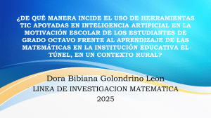 IA y Motivaci&oacute;n en Matem&aacute;ticas: Estudio en Contexto Rural