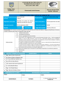 Convocatoria Junta de Curso - Colegio Kl&eacute;ber Franco Cruz