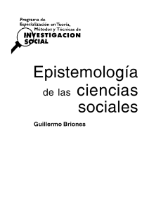Epistemolog&iacute;a de las Ciencias Sociales: M&oacute;dulo de Estudio