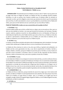 Caracter&iacute;sticas de la Palabra de Dios: Un Estudio B&iacute;blico