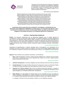 Lineamientos T&eacute;cnicos Transparencia y Acceso a la Informaci&oacute;n