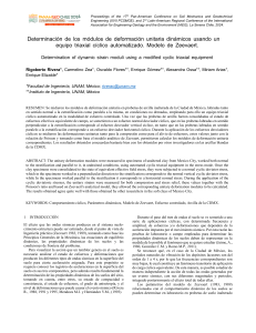M&oacute;dulos de Deformaci&oacute;n Din&aacute;micos: Triaxial C&iacute;clico y Modelo Zeevaert