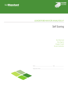 LBAII Self-Scoring: Leadership Behavior Analysis II