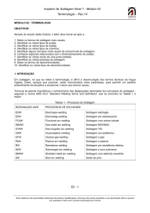 Inspetor de Soldagem N&iacute;vel 1: Terminologia de Soldagem - M&oacute;dulo 02
