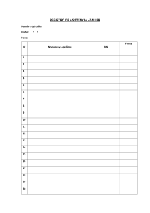 Registro de Asistencia para Taller - Control de Participantes