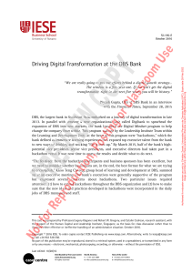 DBS Bank Digital Transformation: A Case Study