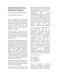 Gesti&oacute;n Moderna de Planificaci&oacute;n Efectiva