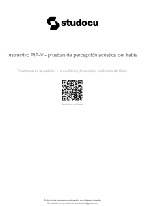PIP-V: Prueba de Percepci&oacute;n Ac&uacute;stica del Habla