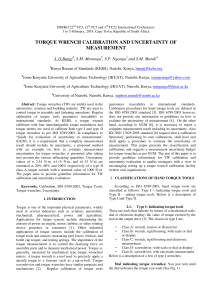 Torque Wrench Calibration & Measurement Uncertainty
