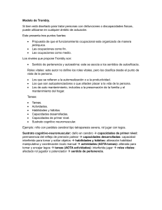 Modelo de Trombly: Funcionamiento Ocupacional y Discapacidad F&iacute;sica