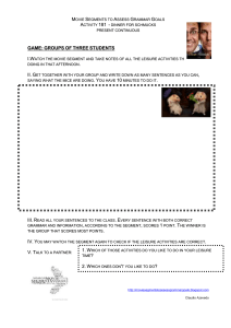 Dinner for Schmucks: Aktywność z Present Continuous