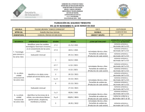 Plan de Clase Biolog&iacute;a Telesecundaria 1&deg;: Lazos de Vida