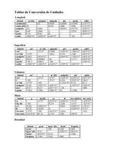 Tablas de Conversi&oacute;n de Unidades: Longitud, Masa, Energ&iacute;a y M&aacute;s