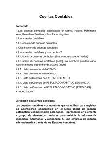 Cuentas Contables: Clasificaci&oacute;n, Definici&oacute;n y Listado Completo