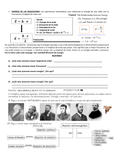 Energía de las Radiaciones: Frecuencia, Longitud de Onda y Espectro EM