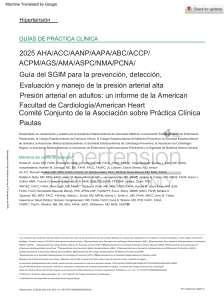 Gu&iacute;a de Hipertensi&oacute;n 2025: Prevenci&oacute;n, Detecci&oacute;n y Tratamiento