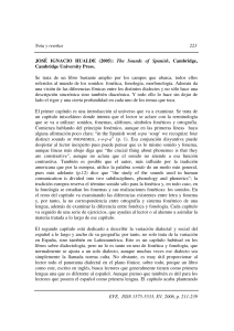 Rese&ntilde;a: The Sounds of Spanish de Hualde - Fon&eacute;tica y Fonolog&iacute;a del Espa&ntilde;ol