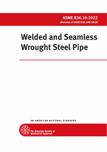 Welded & Seamless Wrought Steel Pipe Standard - ASME B36.10