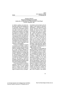 Rese&ntilde;a de Donati: Manual de Sociolog&iacute;a de la Familia