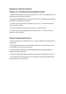 Preguntas sobre S.R.L. y S.A.: Estructura y Responsabilidades