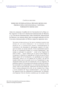 Jerarqu&iacute;a de Tratados Internacionales en Derecho Mexicano: Sustracci&oacute;n de Menores