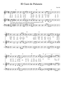 El Canó de Palamós - Partitura Coral Port-Bo (Catalán)