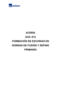 Formaci&oacute;n de Escorias en Hornos de Fusi&oacute;n y Refino Primario ACE-012