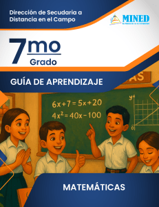 Guía de Aprendizaje de Matemáticas 7mo Grado | MINED Nicaragua