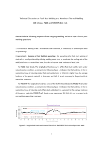 Flash Butt & Aluminum Thermal Welding of Steel Rails