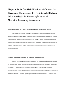 Mejora Confiabilidad Conteo Piezas Almacenes: Metrolog&iacute;a a Machine Learning