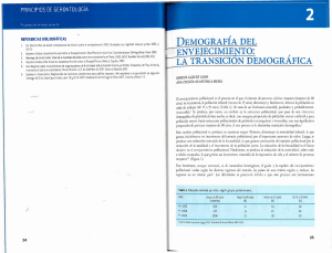 Demograf&iacute;a del Envejecimiento: Transici&oacute;n Demogr&aacute;fica