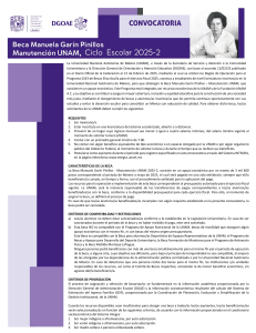 Beca Manuela Gar&iacute;n Pinillos UNAM 2025-2