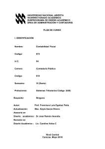 Plan de Curso Contabilidad Fiscal - UNA