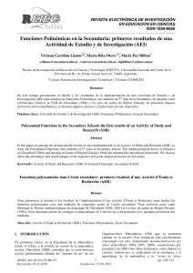 Funciones Polin&oacute;micas: AEI en Secundaria