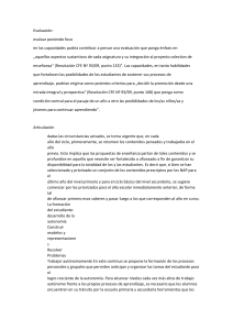 Evaluaci&oacute;n y Desarrollo de Capacidades en Educaci&oacute;n Secundaria