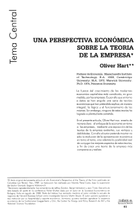Teor&iacute;a de la Empresa: Una Perspectiva Econ&oacute;mica | Oliver Hart