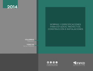 Normas y Especificaciones INIFED: Techos y Plafones Edificaci&oacute;n 2014