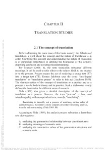 Translation Studies: Concept, Process, and Theory | Academic Chapter