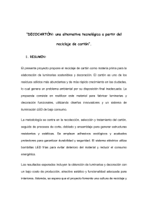 Reciclaje de Cartón: Proyecto de Luminarias Sostenibles