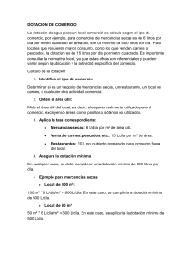 C&aacute;lculo de Dotaci&oacute;n de Agua en Comercios: Gu&iacute;a Pr&aacute;ctica