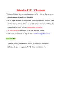 Matemáticas 2°: Ejercicios de Números Decimales