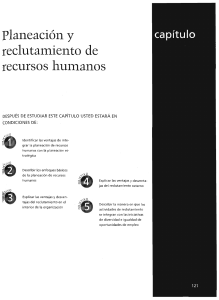 Cap&iacute;tulo 4: Planeaci&oacute;n y reclutamiento de recursos humanos