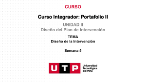 Dise&ntilde;o del Plan de Intervenci&oacute;n: Curso Portafolio II